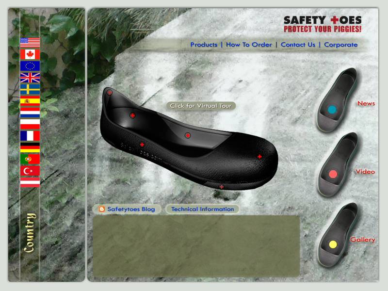 Safetytoes International Inc.: Safety toe shoes protection! An alternative to safety shoes, especially in situations where temporary safety shoes may be required, safetytoes have protective toe caps that slip over outer shoes. If risk assessments indicate the need for toe protection, due to the importance of workplace safety these safety toe overshoes can provide complete compliance similar to safety toe shoes or boots.
